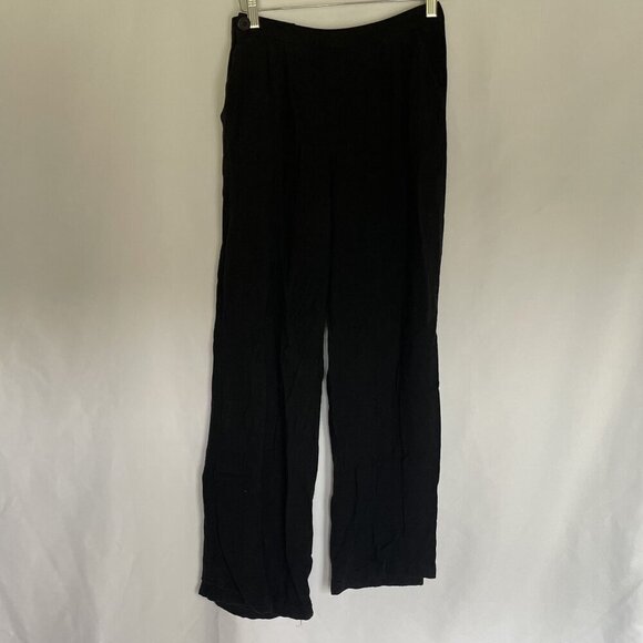 NastyGal black side button pants pockets casual comfortable cotton linen size 4 - Picture 1 of 10